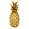 14" Gold Polystone Traditional Decorative Pineapple